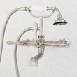 Wall-Mount Telephone Faucet with Lever Handles and 4" Wall Couplers - Brushed Nickel, , large image number 0