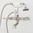 Wall-Mount Telephone Faucet with Lever Handles and 4" Wall Couplers - Brushed Nickel, , large image number 1