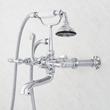 Wall-Mount Telephone Faucet with Lever Handles and 4" Wall Couplers - Chrome, , large image number 2