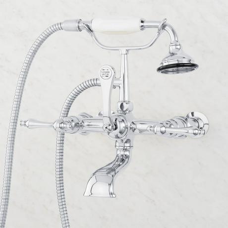 Wall-Mount Telephone Faucet & Hand Shower - Lever Handles