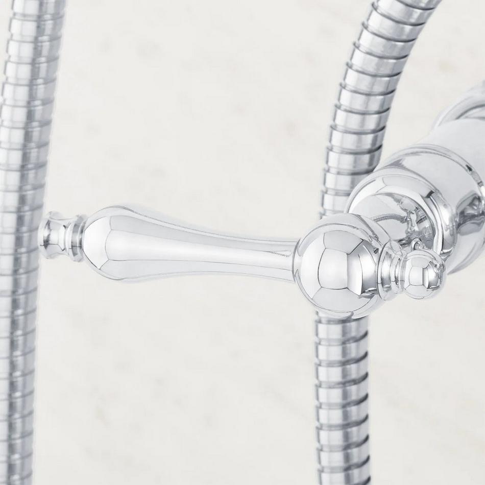 Wall-Mount Telephone Faucet with Lever Handles and 4" Wall Couplers - Chrome, , large image number 5