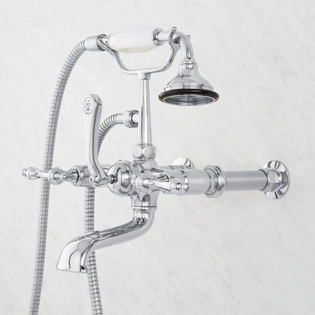 Wall-Mount Telephone Faucet & Hand Shower - Lever Handles