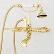 Wall-Mount Telephone Faucet with Lever Handles and 4" Wall Couplers - Polished Brass, , large image number 0