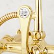 Wall-Mount Telephone Faucet with Lever Handles and 4" Wall Couplers - Polished Brass, , large image number 5