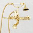 Wall-Mount Telephone Faucet with Lever Handles and 4" Wall Couplers - Polished Brass, , large image number 3