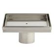 6" Cohen Square Tile-In Shower Drain - Brushed Stainless Steel, , large image number 10
