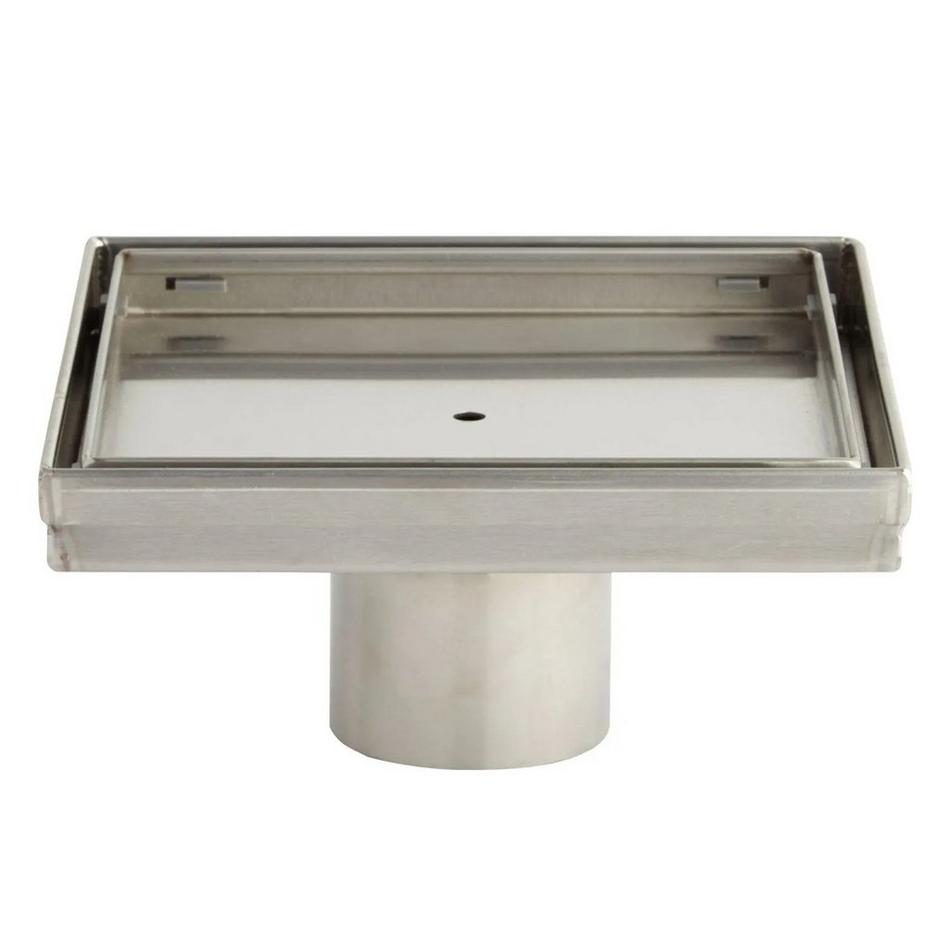 6" Cohen Square Tile-In Shower Drain - Brushed Stainless Steel, , large image number 10