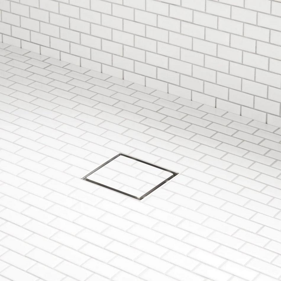 6" Cohen Square Tile-In Shower Drain - Brushed Stainless Steel, , large image number 5