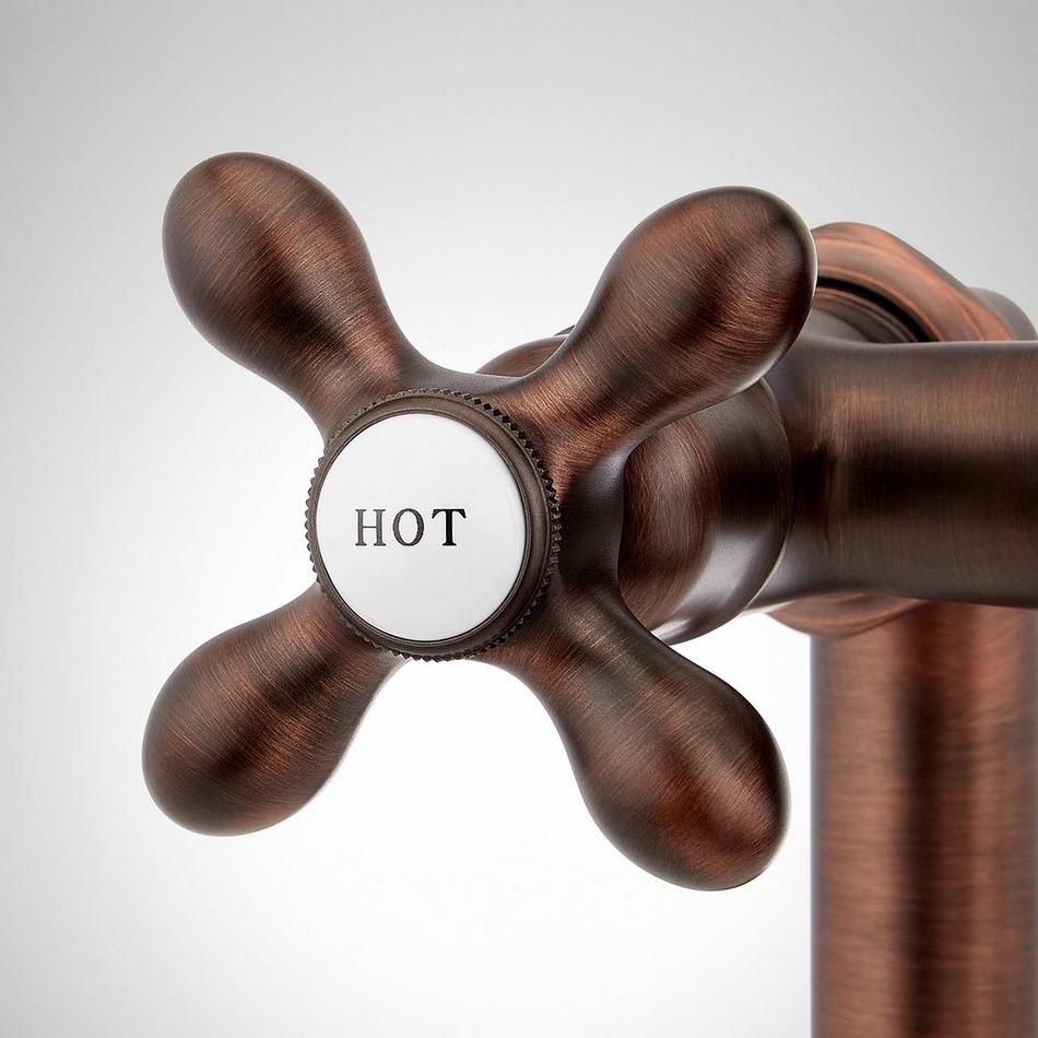 Deck-Mount Telephone Faucet - Cross Handles - 4" Deck Couplers - Oil Rubbed Bronze, , large image number 3