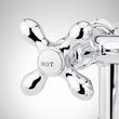 Deck-Mount Telephone Faucet - Cross Handles - 4" Deck Couplers - Chrome, , large image number 3