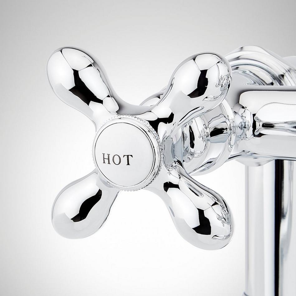 Deck-Mount Telephone Faucet - Cross Handles - 4" Deck Couplers - Chrome, , large image number 3