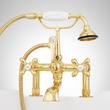 Deck-Mount Telephone Faucet - Cross Handles - 4" Deck Couplers - Polished Brass, , large image number 0