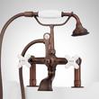 Deck-Mount Telephone Faucet with Porcelain Cross Handles and Deck Couplers, , large image number 4