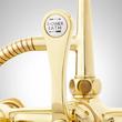 Deck-Mount Telephone Faucet - Porcelain Lever Handles - 4" Deck Couplers - Polished Brass, , large image number 4