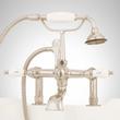 Deck-Mount Telephone Faucet - Porcelain Lever Handles - 4" Deck Couplers - Polished Nickel, , large image number 3