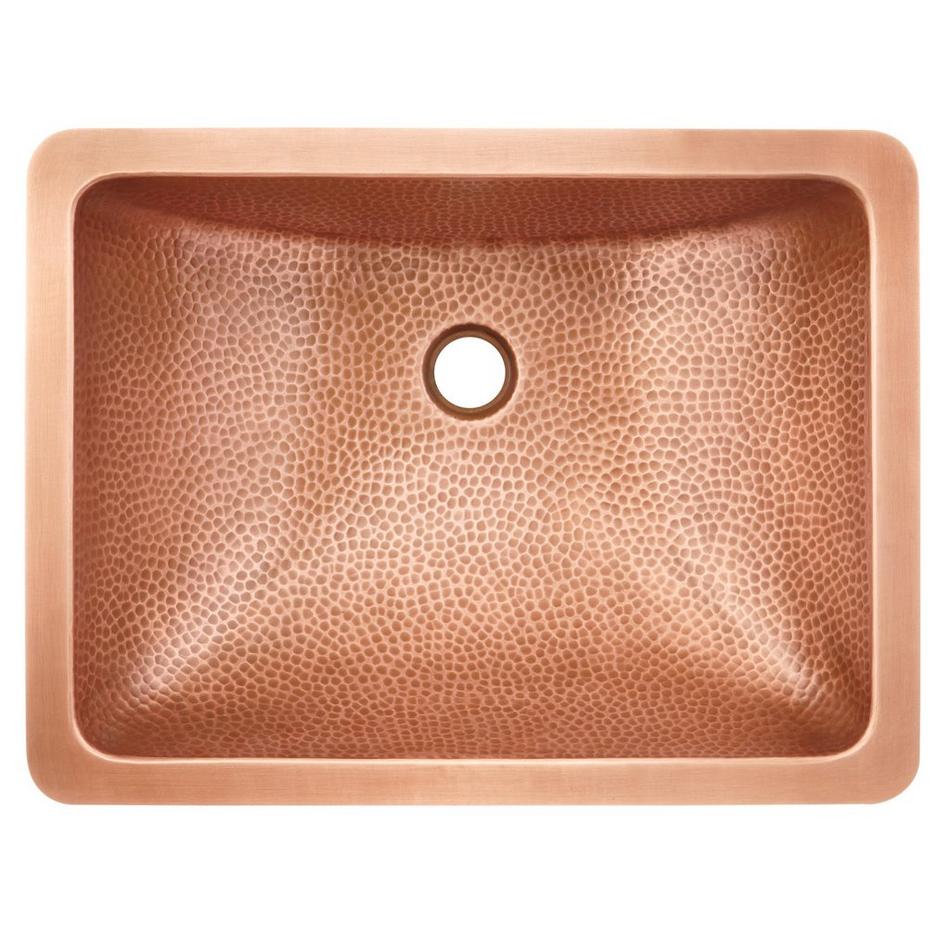 Rectangular Hammered Copper Undermount Sink, , large image number 4