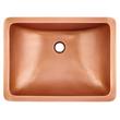 Undermount Rectangular Copper Sink - Smooth - Antique Copper Patina, , large image number 4