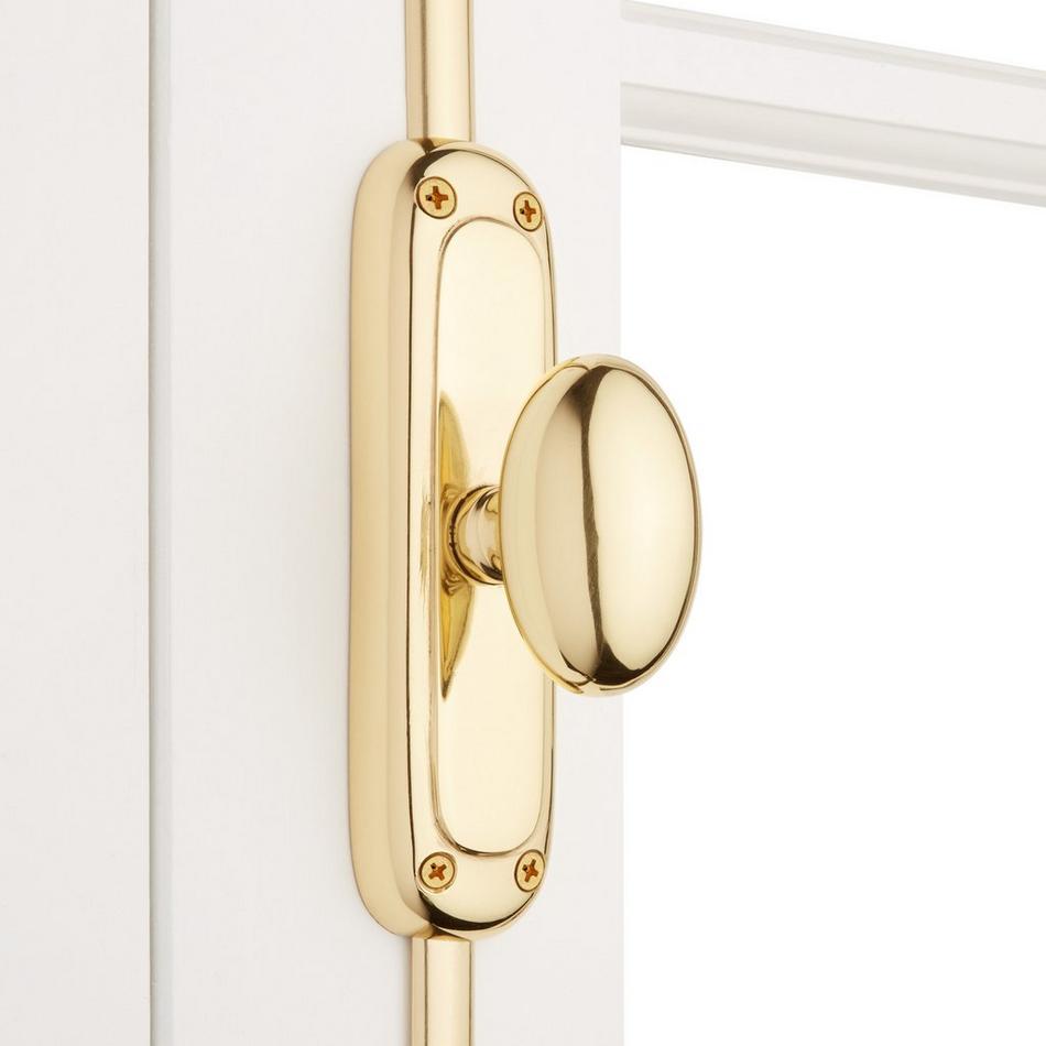 Classic Brass Oval Door Cremone Bolt, , large image number 4