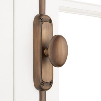 Classic Brass Oval Door Cremone Bolt | Signature Hardware