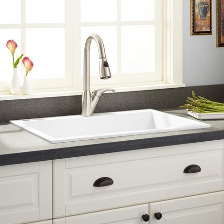 30" Holcomb Drop-In Granite Composite Sink - Cloud White