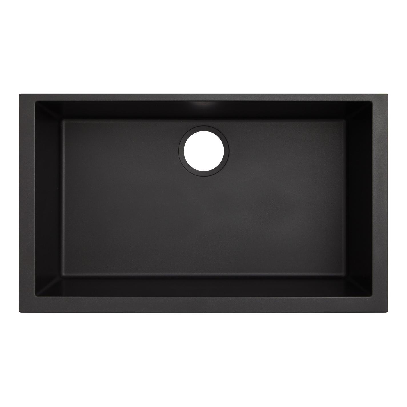 30 Holcomb Undermount Granite Composite Sink Black Signature Hardware