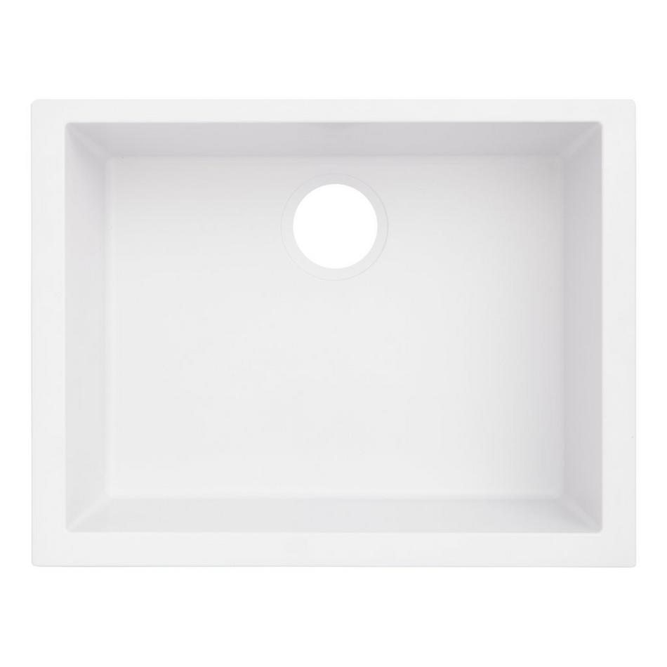 24" Holcomb Undermount Granite Composite Sink - Cloud White, , large image number 3