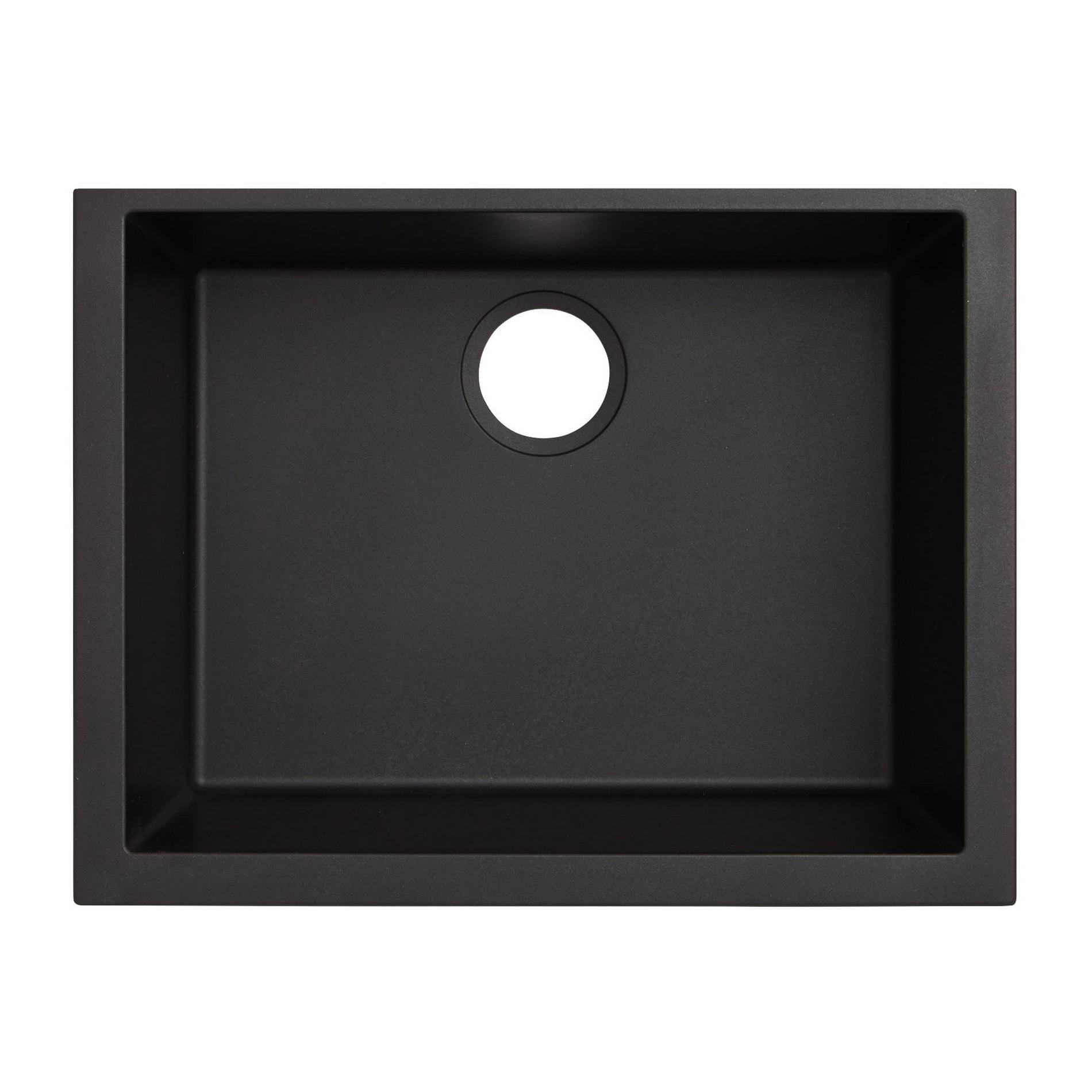 24 Holcomb Undermount Granite Composite Sink Black Signature Hardware