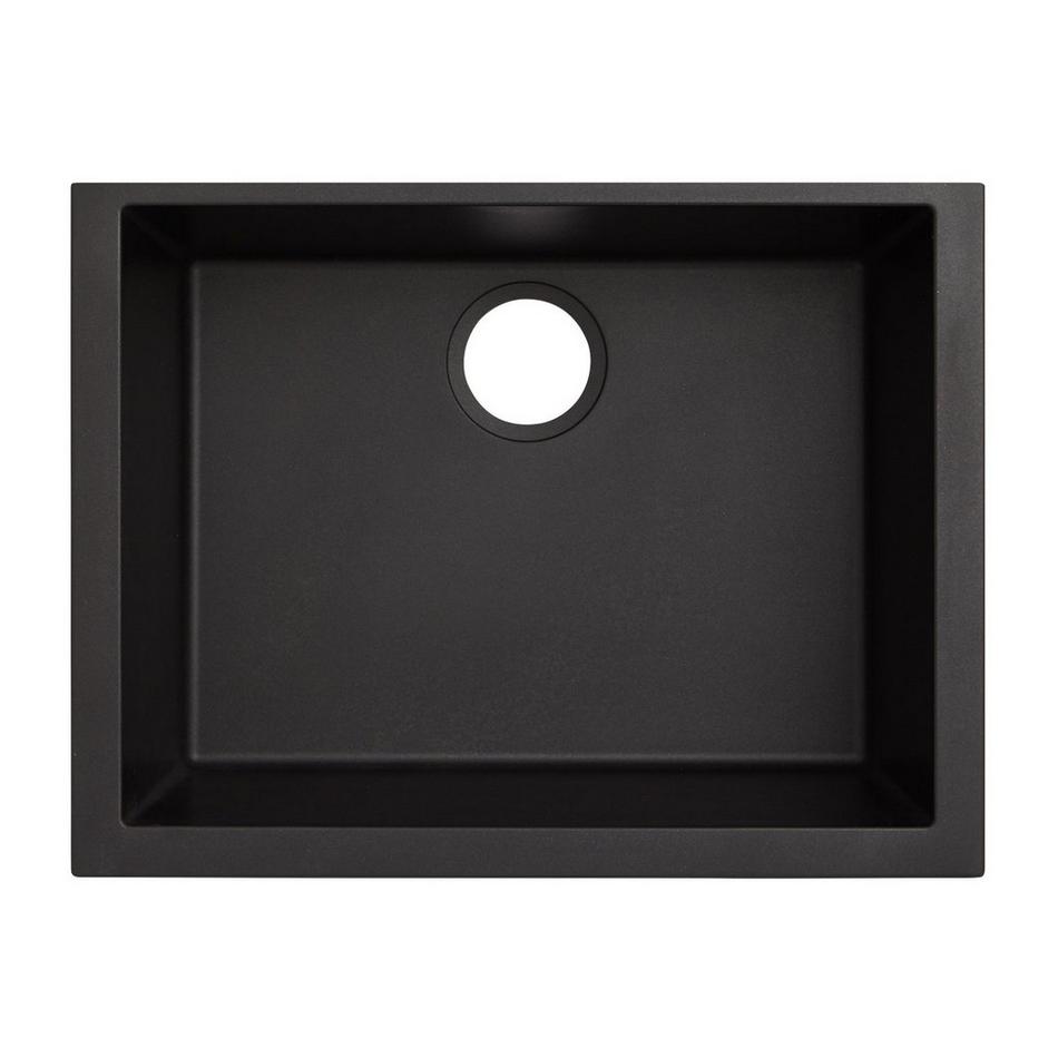 24" Holcomb Undermount Granite Composite Sink - Black, , large image number 3