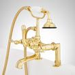 Deck-Mount Telephone Faucet - Lever Handles - 4" Deck Couplers - Polished Brass, , large image number 1