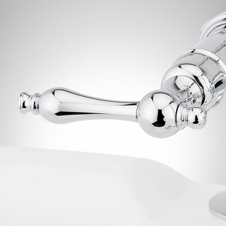 Deck-Mount Telephone Tub Faucet with Lever Handles and Deck Couplers