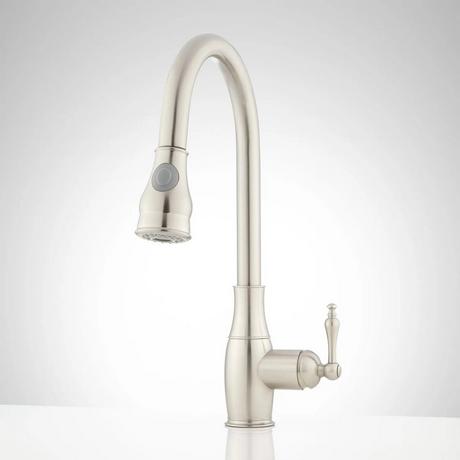 Destan Single Hole Pull-Down Kitchen Faucet - Brushed Nickel