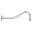 12" Contemporary Hook-Shaped Shower Arm with Welded Flange - Brushed Nickel, , large image number 0