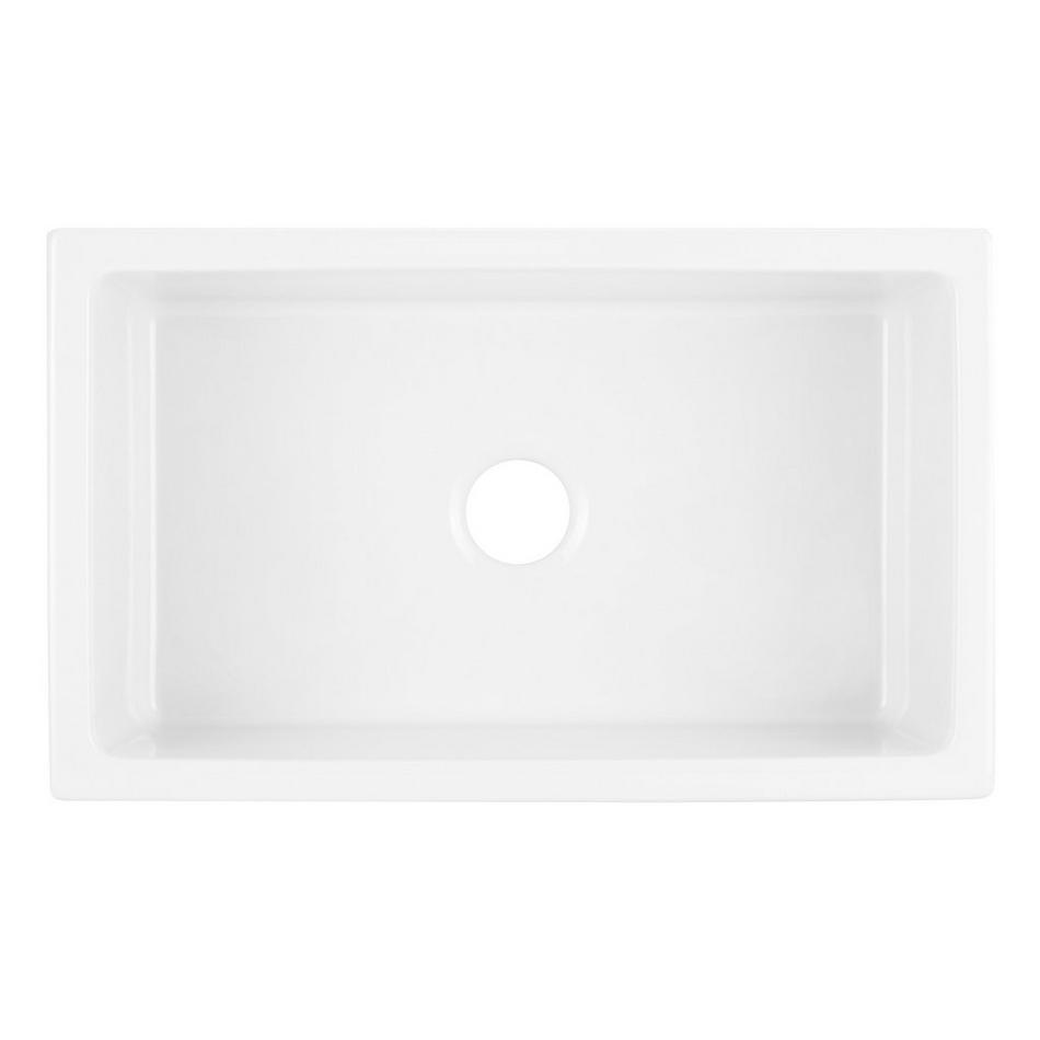 30" Mitzy Fireclay Reversible Farmhouse Sink Smooth Apron White, , large image number 4