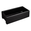 NLA 36" Mitzy Fireclay Reversible Farmhouse Sink Smooth Apron Black, , large image number 5