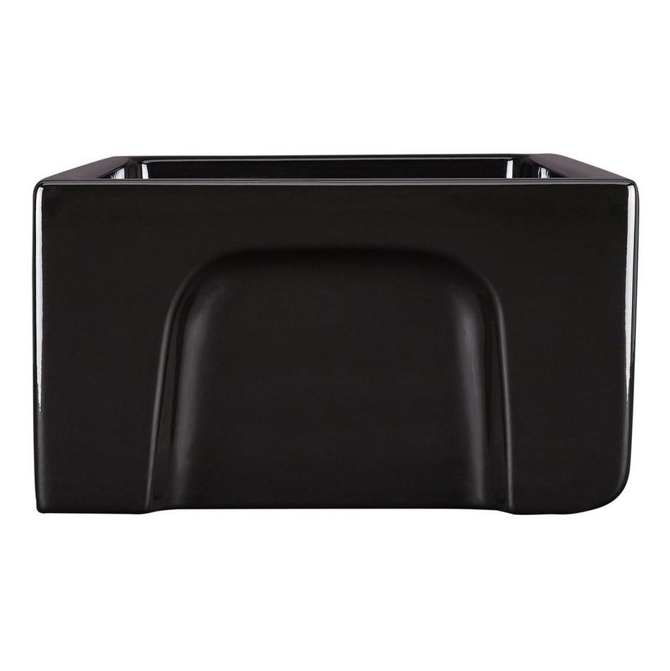 NLA 36" Mitzy Fireclay Reversible Farmhouse Sink Smooth Apron Black, , large image number 7