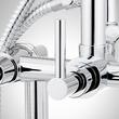 Sebastian Deck-Mount Tub Faucet - Lever Handles - 4" Couplers - Chrome, , large image number 4