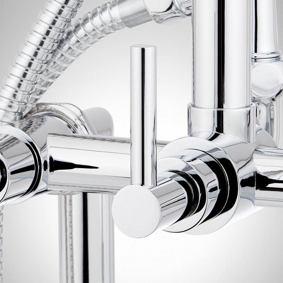 Sebastian Deck-Mount Tub Faucet - Lever Handles - 4" Couplers - Chrome, , large image number 4
