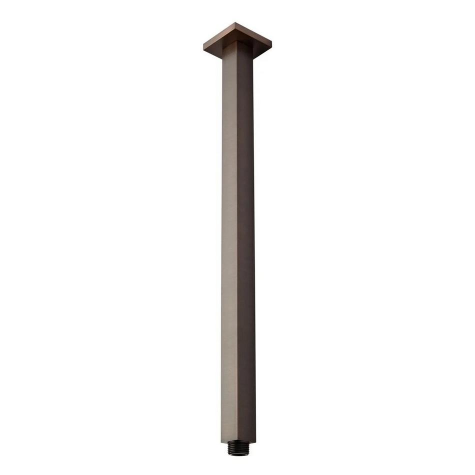 18" Square Brass Ceiling Mount Shower Arm with Flange - Oil Rubbed Bronze, , large image number 0
