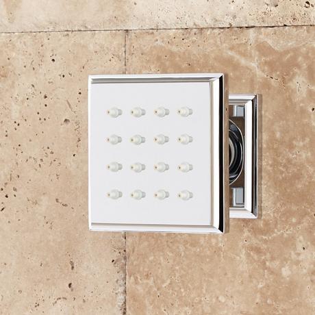 Ryle Thermostatic Shower System with Hand Shower and 3 Body Sprays