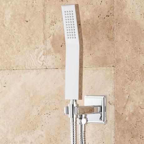 Ryle Thermostatic Shower System with Hand Shower and 3 Body Sprays