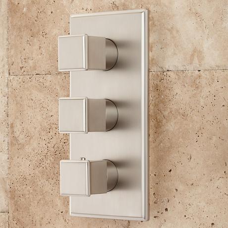 Ryle Thermostatic Shower System with Hand Shower and 3 Body Sprays