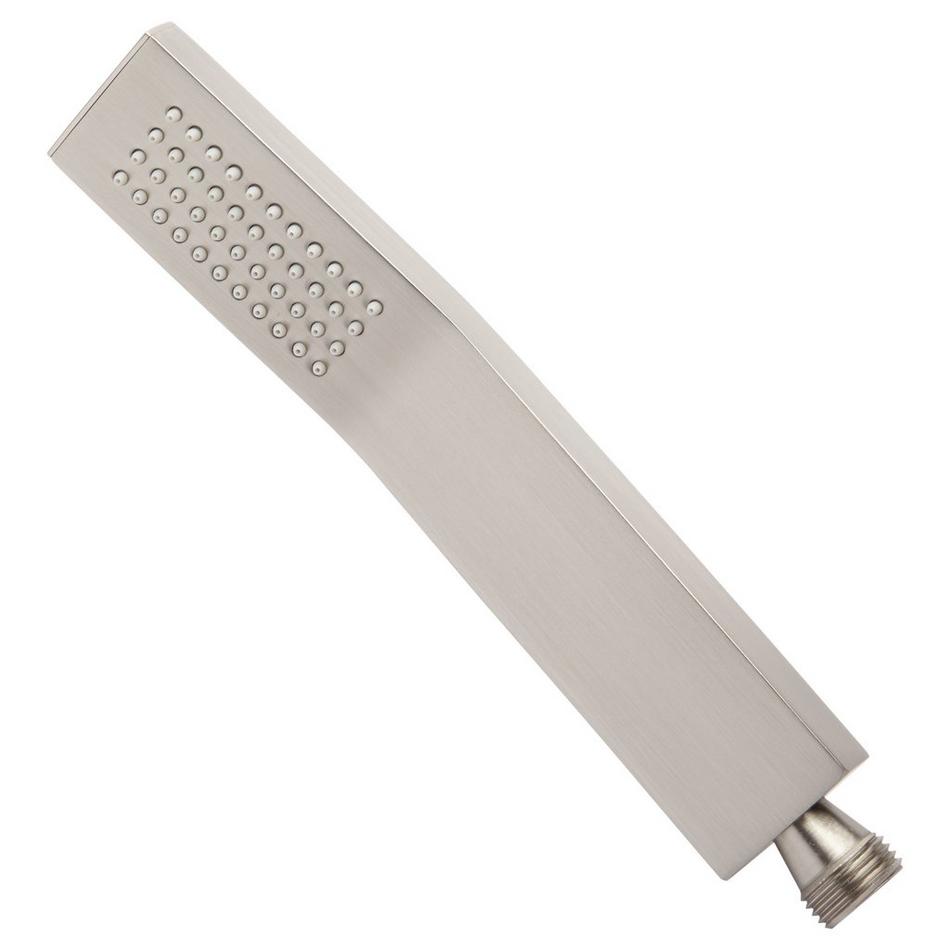 Rectangular Modern Hand Shower With Rubber Nozzles - Brushed Nickel, , large image number 0