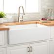 33" Grigham Reversible Fireclay Farmhouse Sink - White, , large image number 1