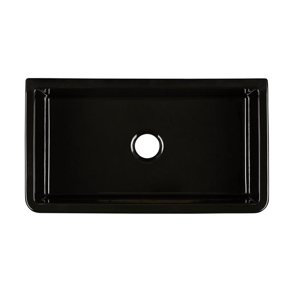 33" Grigham Fireclay Farmhouse Sink - Black, , large image number 4
