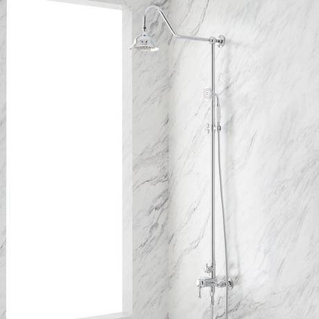 Alliston Exposed Pipe Shower with Hand Shower