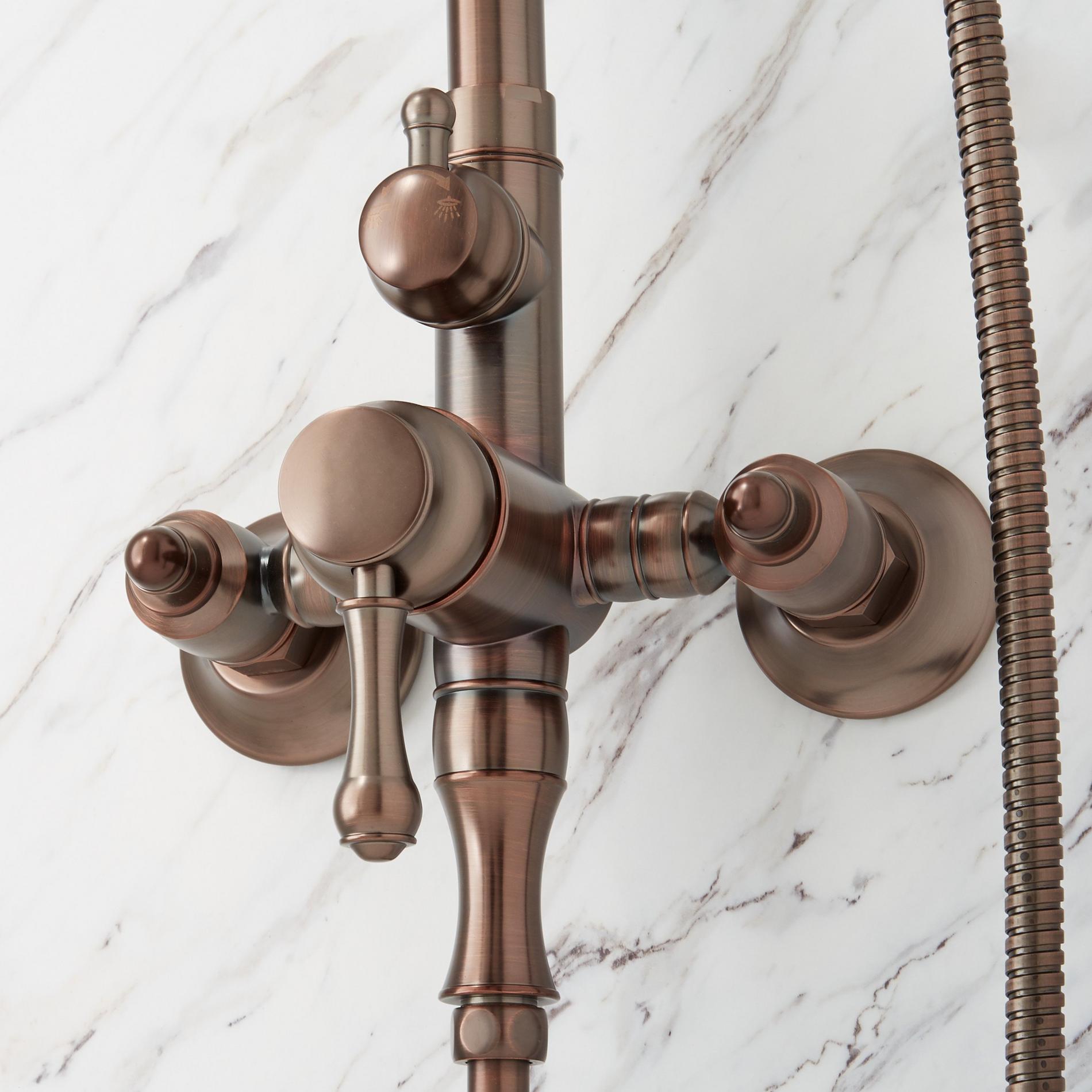 Photo inspiration: Gallery Detail: Alliston Exposed Pipe Shower With Hand Shower