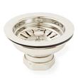 Slotted Strainer Basket with Lift Stopper - 3-1/2" - Polished Nickel, , large image number 0