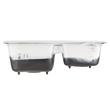 33" Elgin 60/40 Offset Double-Bowl Cast Iron Drop-in Kitchen Sink - Single Hole - White, , large image number 2
