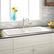 43" Selkirk Double-Bowl Cast Iron Drop-in Kitchen Sink - White, , large image number 1