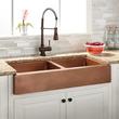 36" Raina Double-Bowl Copper Retrofit Farmhouse Sink, , large image number 0